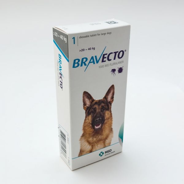 Bravecto 1000mg for Large Dogs weighing 20-40kg (44-88lbs) |