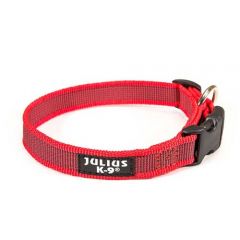 Julius-K9 Color & Grey Collar For Dogs Width (3/4" / 20 mm) Length (10.5"-16.5" / 27-42 cm), Red-Grey