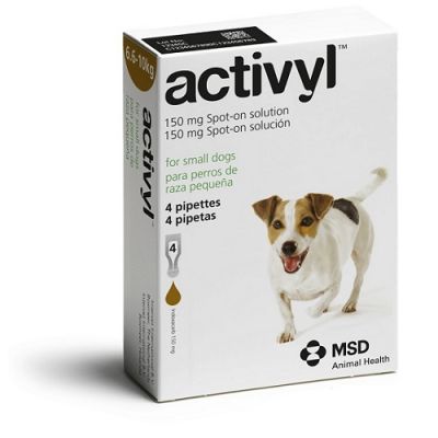 默沙东 Activyl 体外驱虫滴剂 小型犬用 体重6.6-10公斤 Activyl Spot-on 150mg For Small Dogs 6.6-10 kg (15-22 lbs)