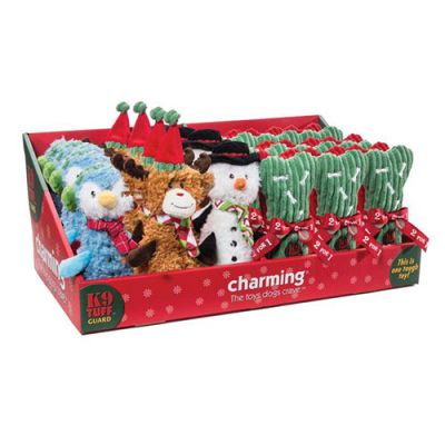 Charming Pets Christmas PDQ Dog Toys, Bones