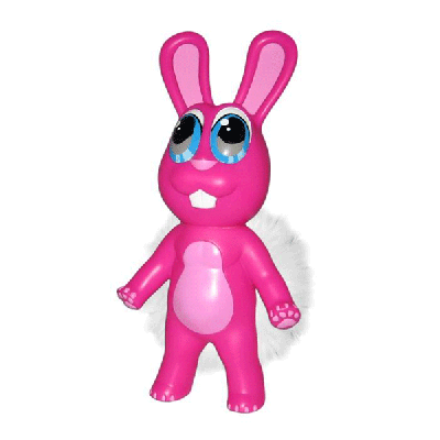 Chewbies Pink Bunny Vinyl Dog Toy