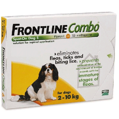 福莱恩加强版 小型犬体重2-10公斤体重 6支装 Frontline Combo Spot-On For Small Dogs 2-10kg (4.4-22lbs), 6 Pack