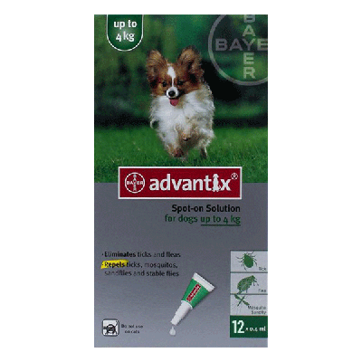 Advantix Small Dogs under 4kg 12  Pack