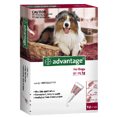 Advantage Red Dogs 10-25Kg - 12 Pack