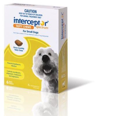 诺华Interceptor Spectrum驱虫药 小型犬6粒装 Interceptor Spectrum Small Dogs 6 Pack