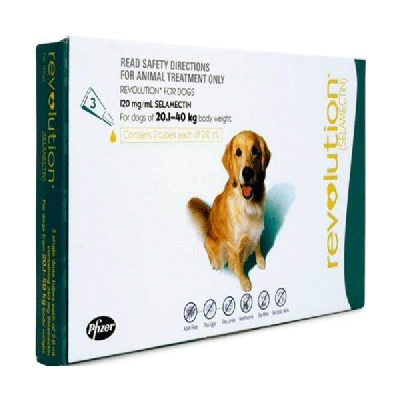 辉瑞大宠爱 适用 适用体重20.1-40公斤犬用 6支装  Revolution (Teal) for Dogs 20.1-40kg(40.1-85lbs), 6 Pack