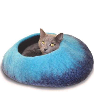 Dharma Dog Karma Cat Navy/Turquoise Ombre Cat Cave