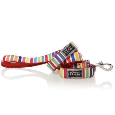 Doog Neoprene Dog Lead, Large (Scooby - Multi Colour Stripped)