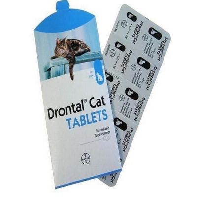 猫用拜宠清体内驱虫药 4粒装 Drontal Allwormer Cats Refill - 4 Tablets 