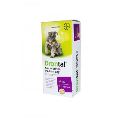 拜耳驱虫药风味片 中型犬 10kg/粒 单粒 Drontal Allwormer Flavoured Tablets for Medium Dogs - Single Tablet