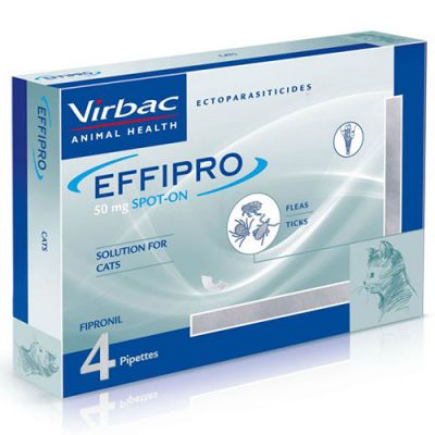 Effipro Spot On Flea & Tick Prevention For Cats, 4 Pack