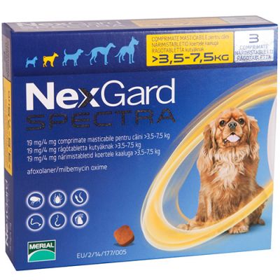 NexGard Spectra Small Dogs 3.5-7.5kg (8-16lbs)