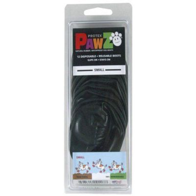 Pawz Natural Disposable Reusable Dog Boots - Small BLACK