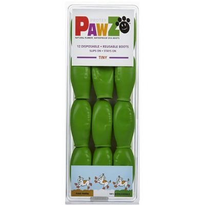 Pawz Disposable Rubber Dog Boots Tiny Apple Green  