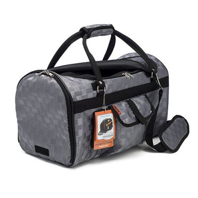 Prefer Pets 312 Delux Hideaway Duffel Carrier For Dogs & Cats - Silver