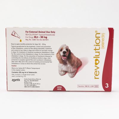 辉瑞大宠爱适用体重10.1-20kg犬用 3支装 Revolution Red 3 Pack for dogs 10-20kg (22-44lbs)