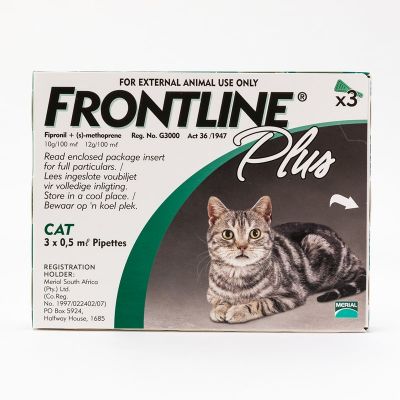 福莱恩猫用体外驱虫滴剂 猫用 3支装 Frontline Plus For Cats & Kittens, 3 Pack