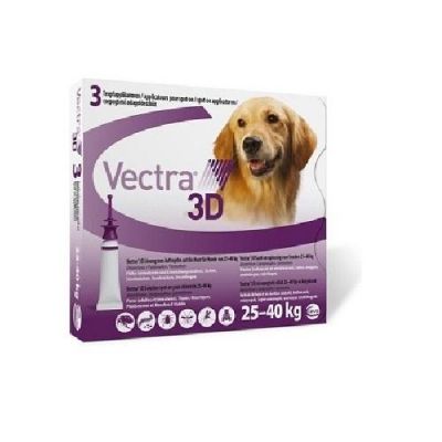 法国诗华 Vectra 3D 超大型犬用体外驱虫滴剂 体重25-40公斤 3支装 Vectra 3D Large Dog 25-40kg, 3Pk