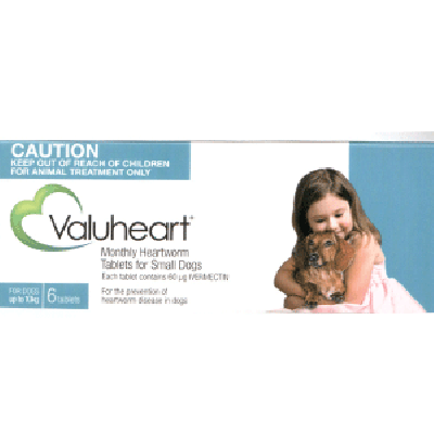 澳洲Valuheart驱虫药 预防心丝虫 小型犬用 Valuheart Heartworm (Blue) Small Dogs