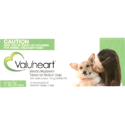澳洲 Valuheart驱虫药 预防心丝虫 中型犬用 Valuheart Heartworm (Green) Medium Dogs